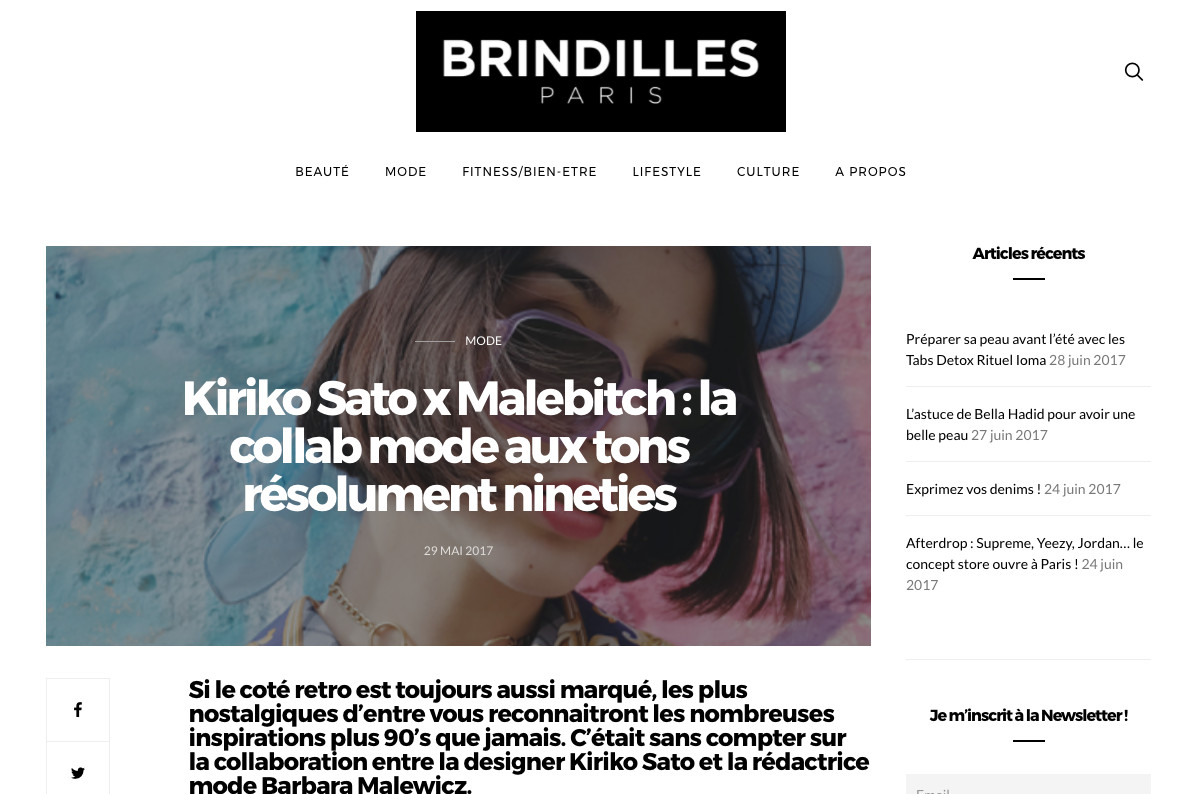 Brindilles Kiriko Sato x Malebitch